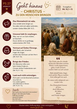 Ps27 Impuls: Geht hinaus – Christus zu den Menschen bringen