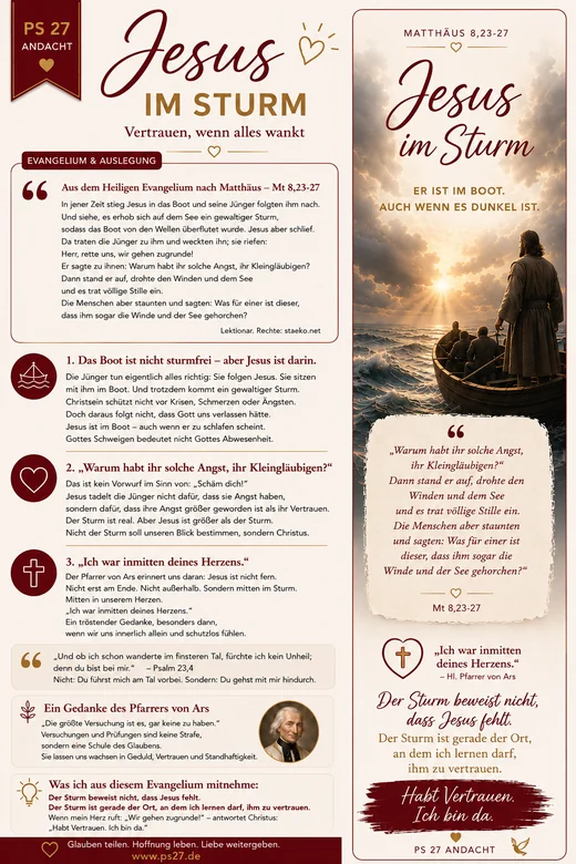 Ps27 Impuls: Jesus im Sturm